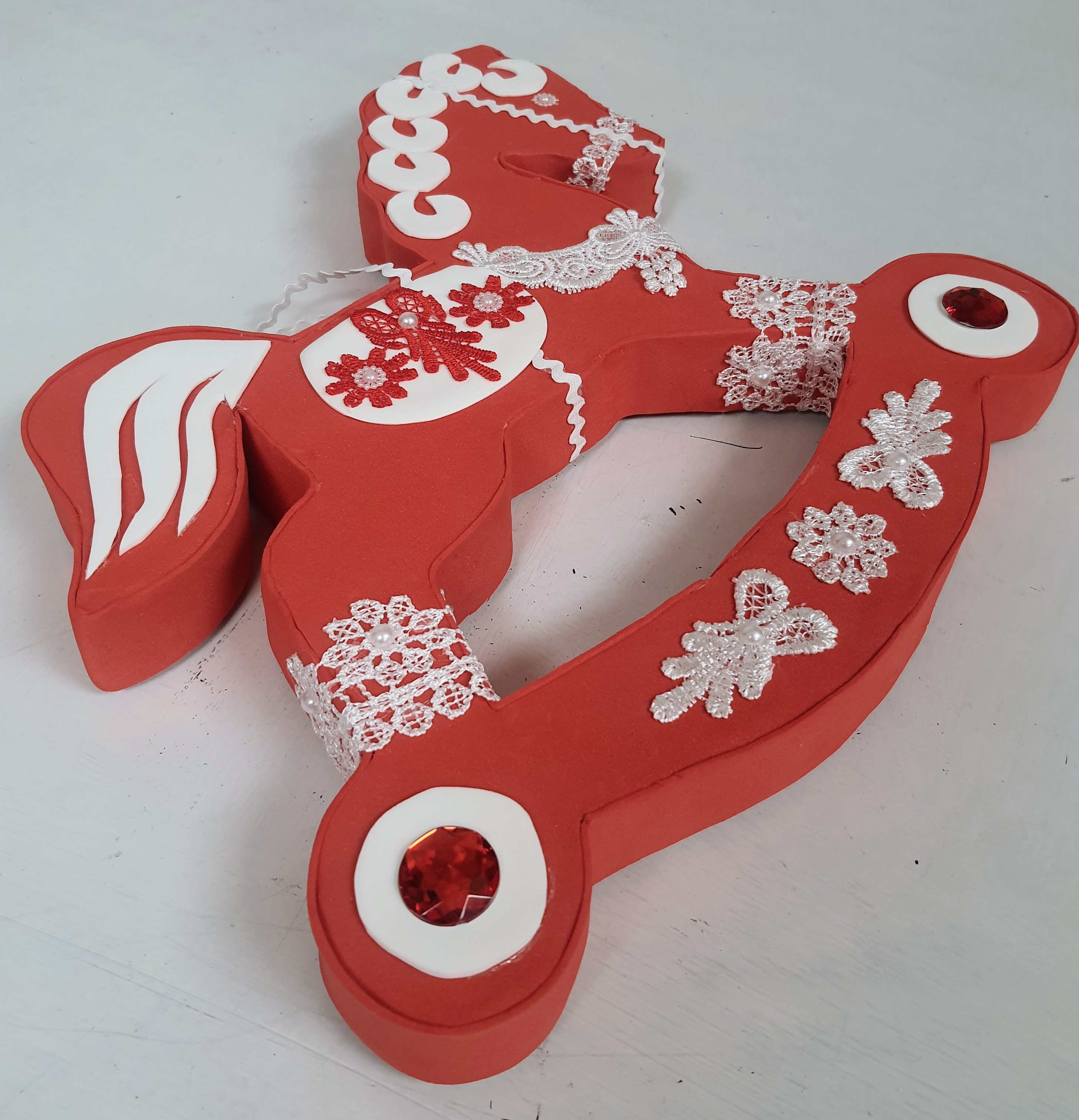 Decorative Red Rocking Horse