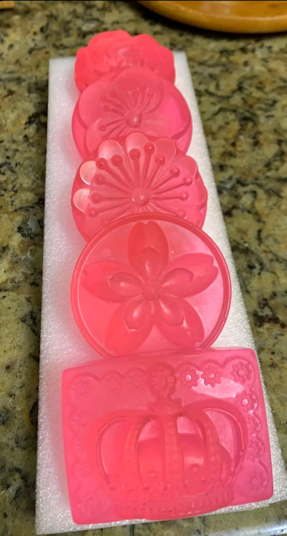 Handcrafted Pink Floral Soap Set