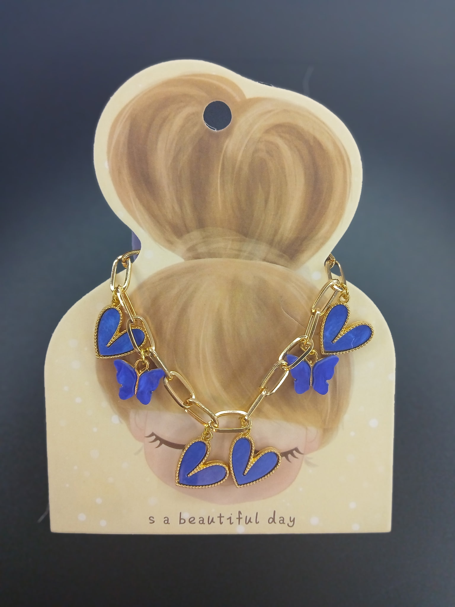 Blu Charm Bracelet & Earrings