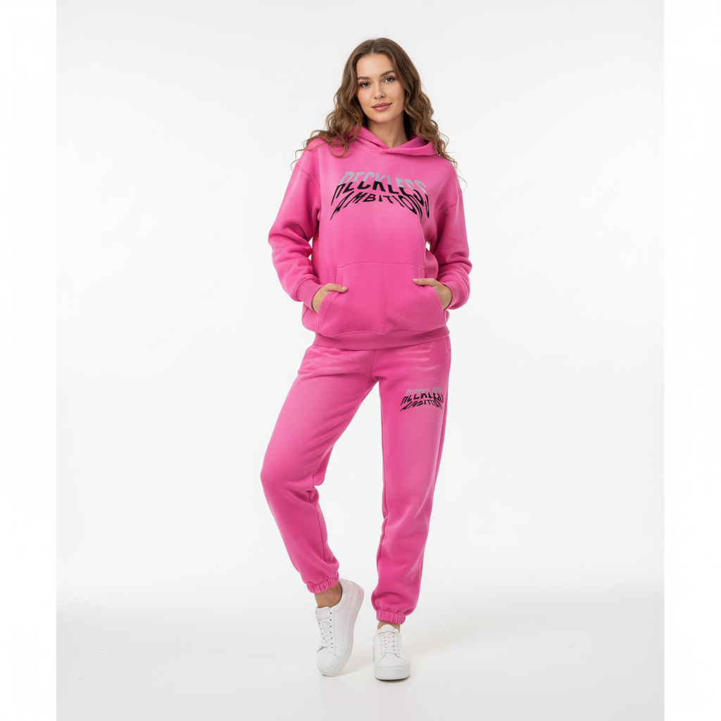 Reckless Pink Hoodie and Sweatpants Set