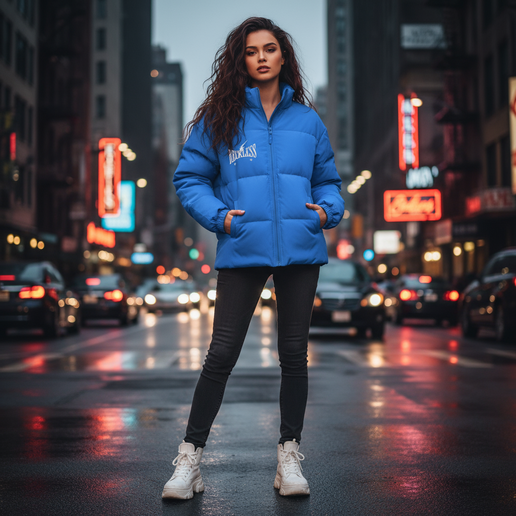 Blue Urban Puffer Jacket