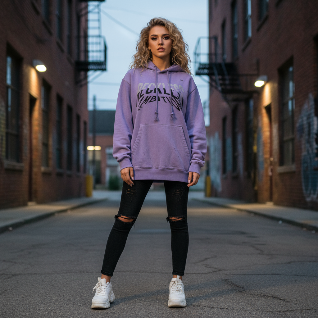 Lilac Graphic Hoodie
