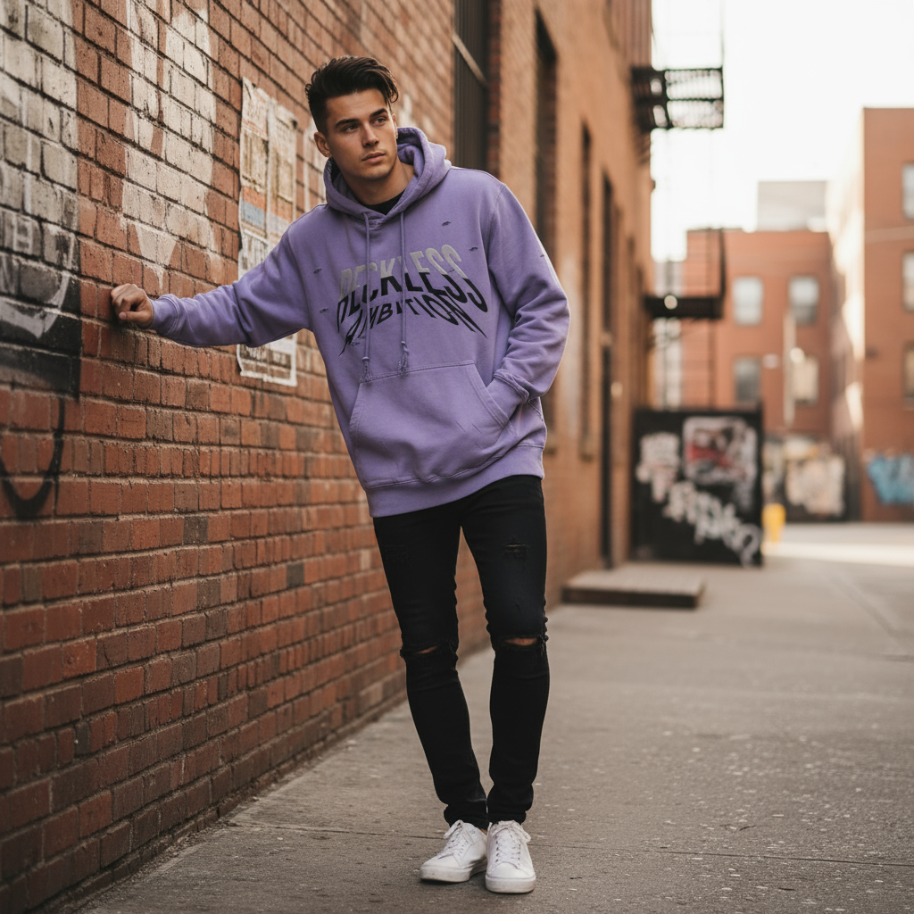 Lilac Graphic Hoodie