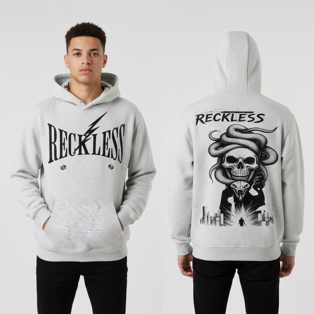 Reckless Grey Hoodie