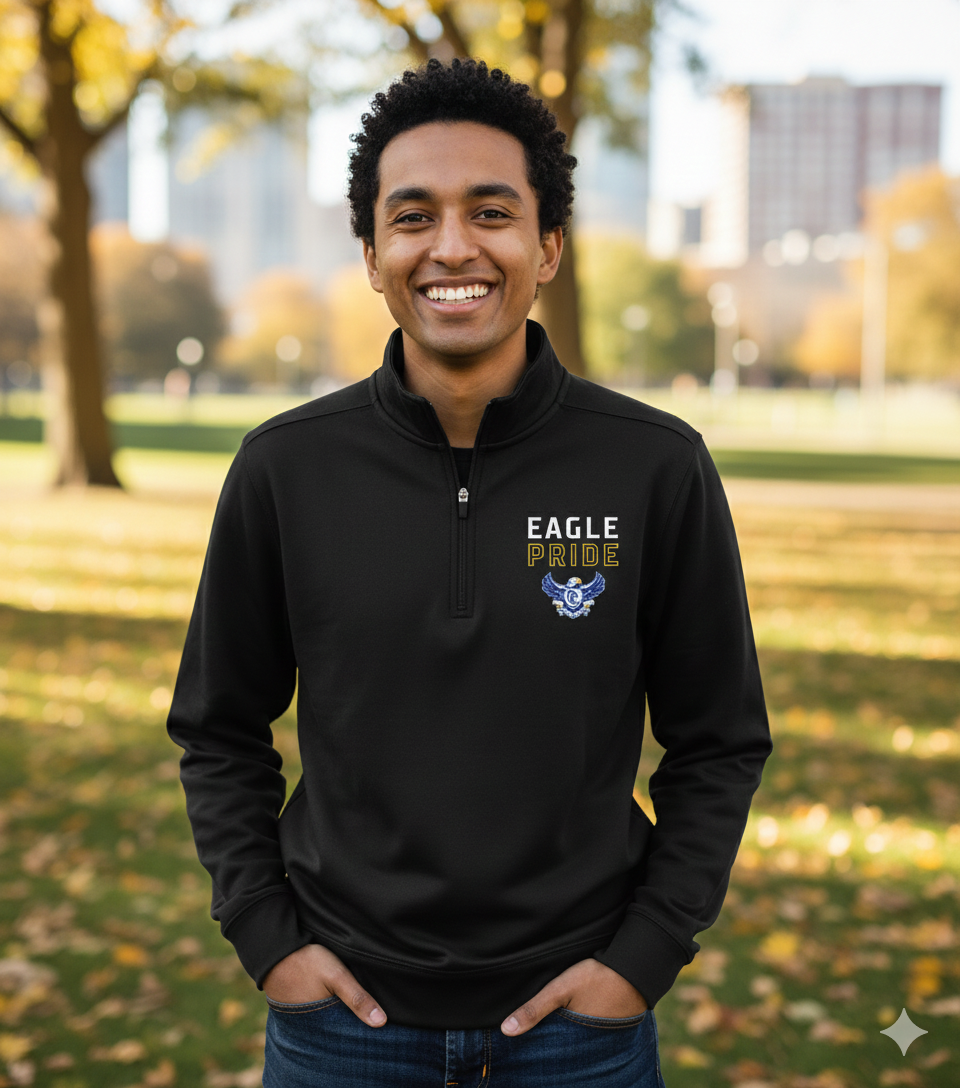 Eagle Pride 1/4 Zip  Pullover Sweatshirt
