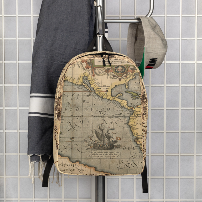 World Travels Vintage Map Minimalist Backpack