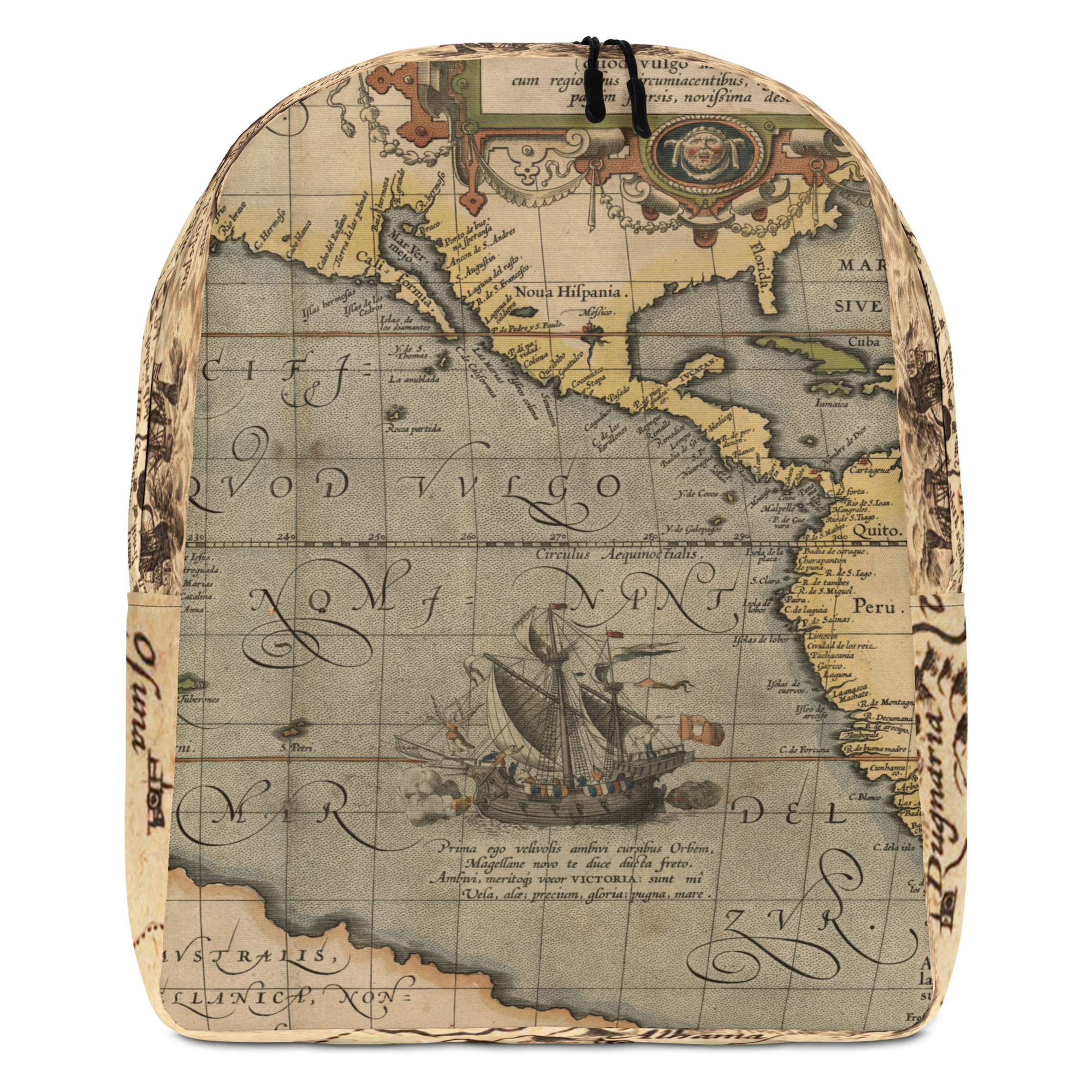 World Travels Vintage Map Minimalist Backpack