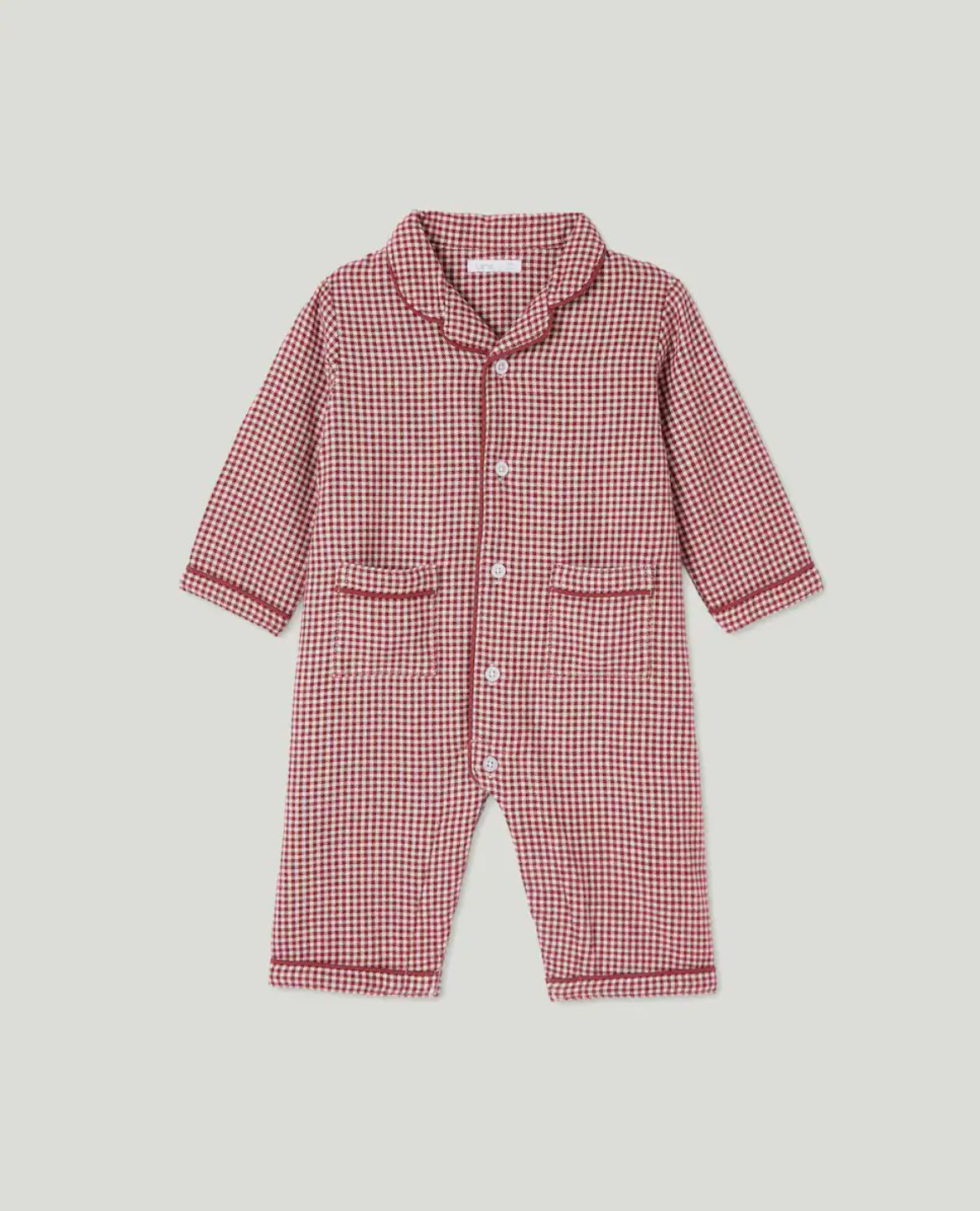 Pijama de franela cuadros 9m