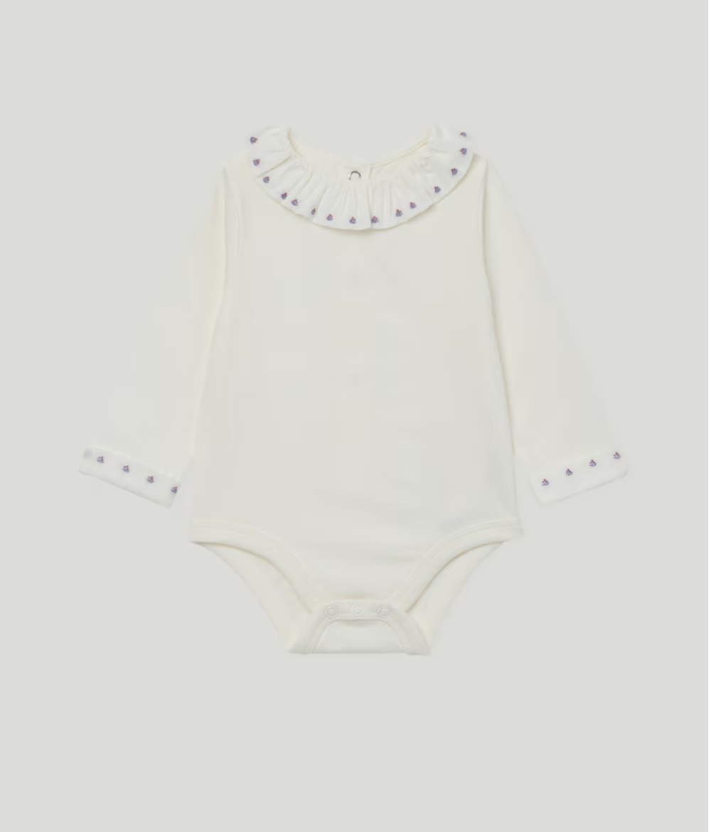 Body cuello volante flor 24 m