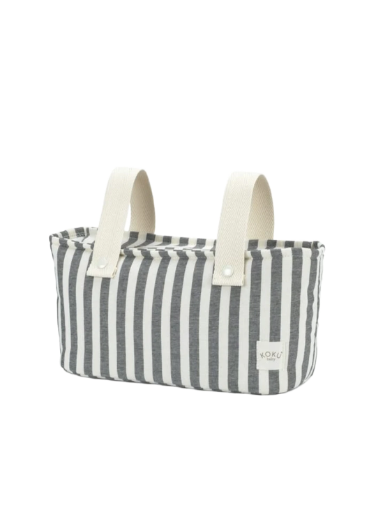 bolso car mini rayas gris