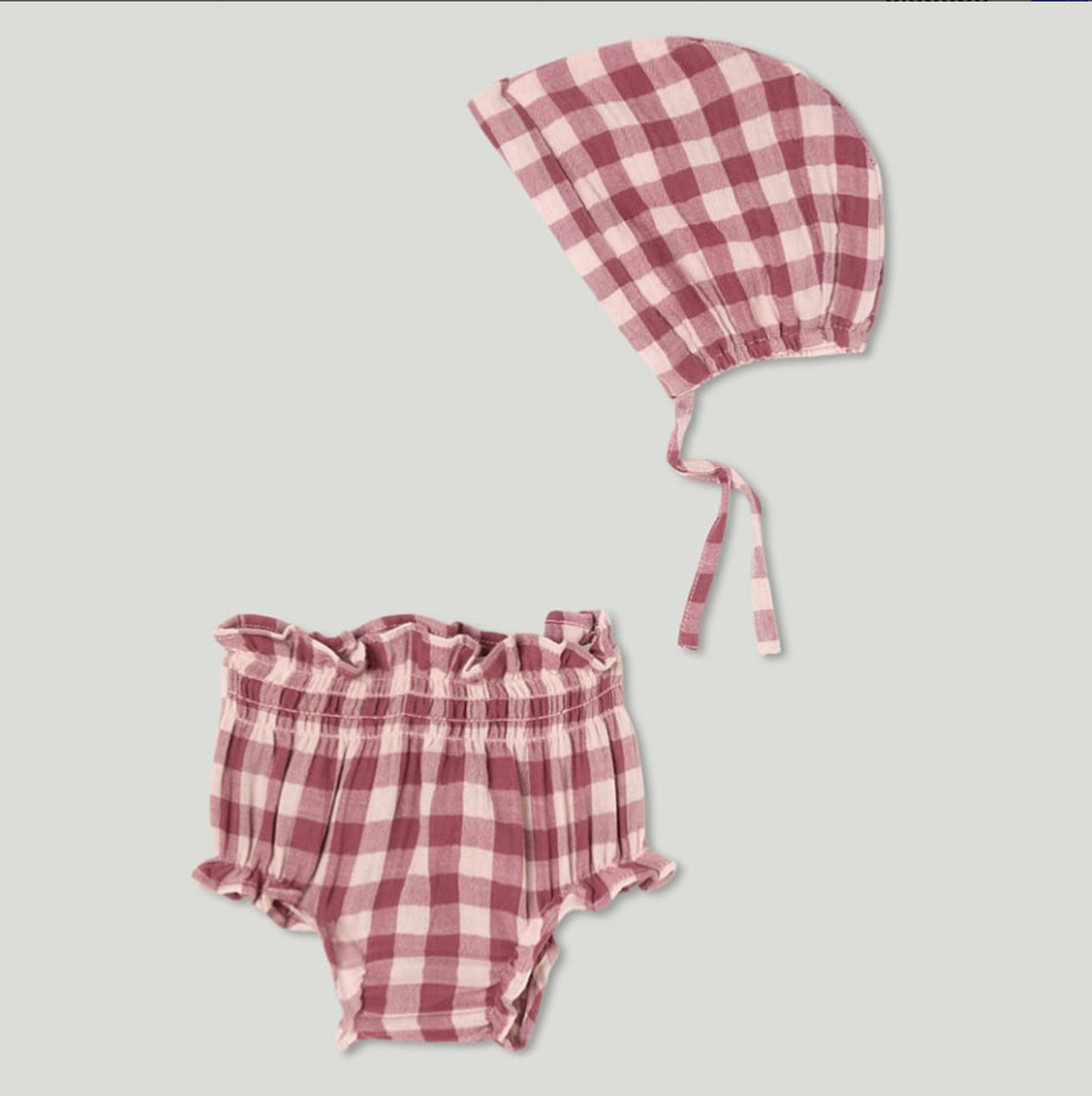 Conjunto recién nacido capota y cubrepañal rojo 3m