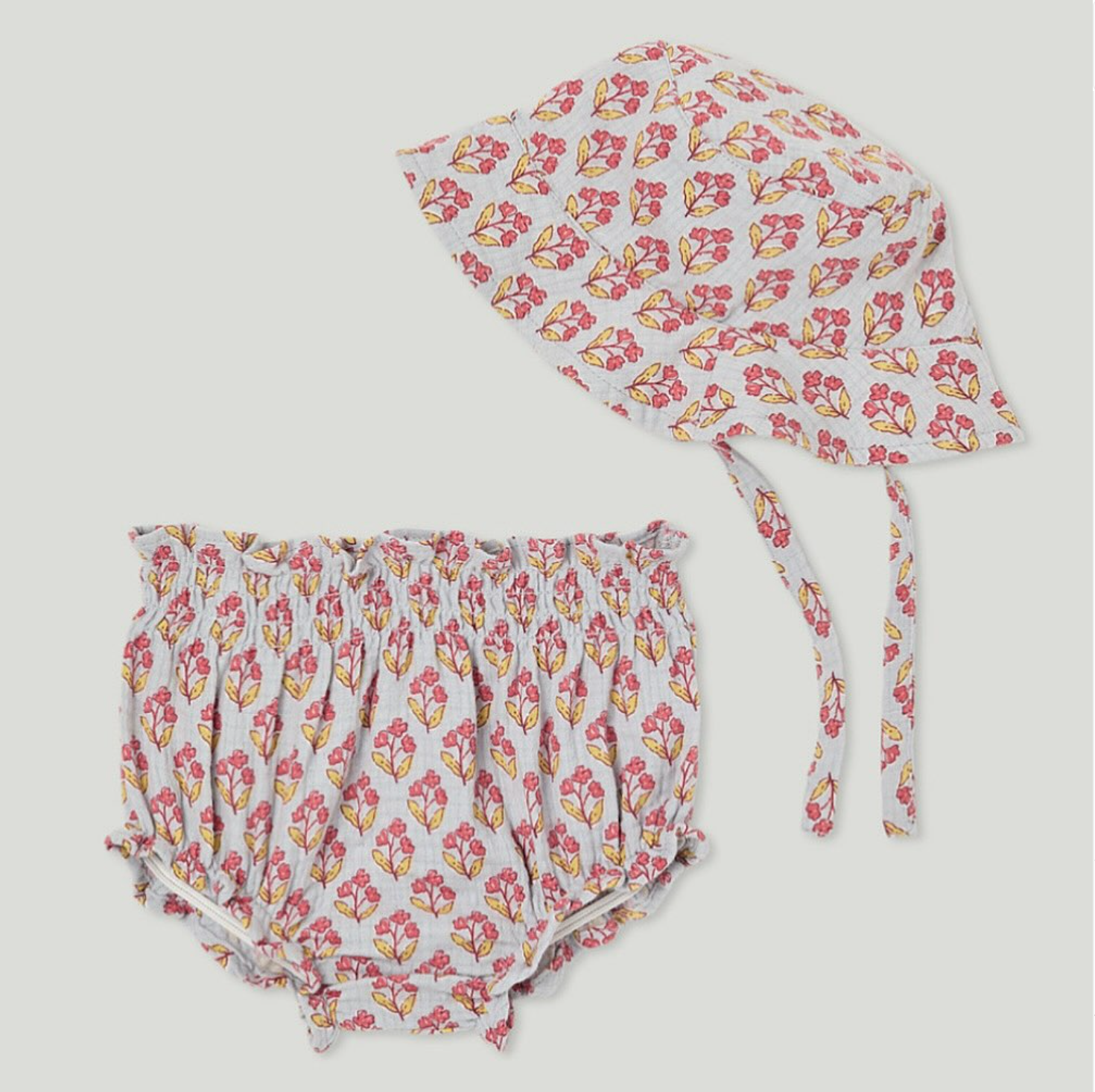 Conjunto recién nacido capota y cubrepañal sello 12m