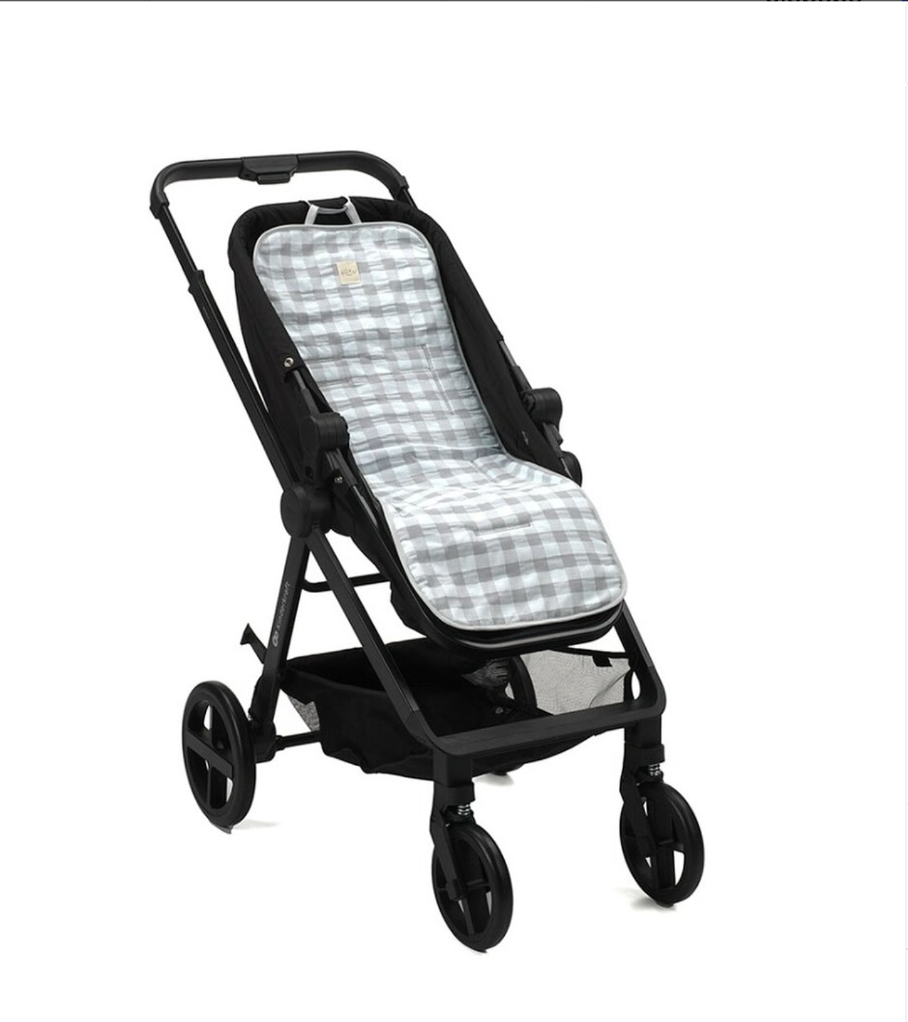 Colchoneta para silla cuadro vichy Gris / Blanco