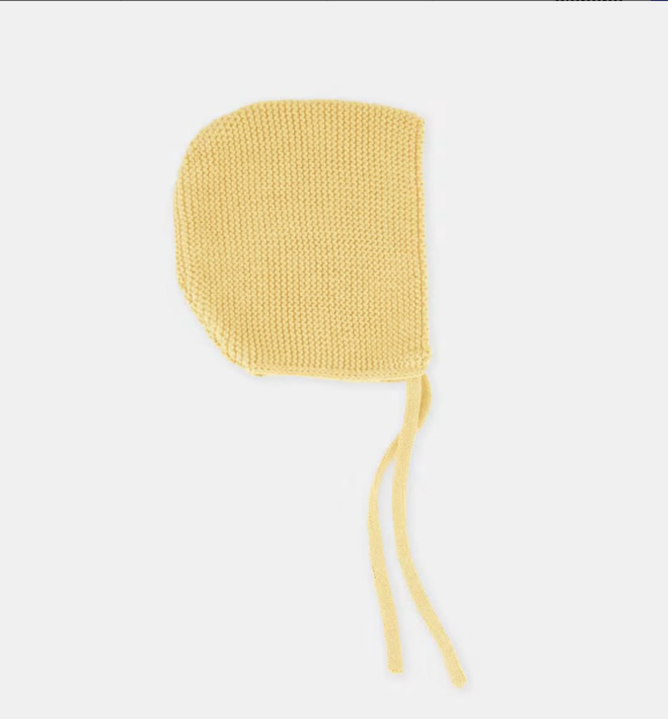 Capota de recién nacido en punto mostaza