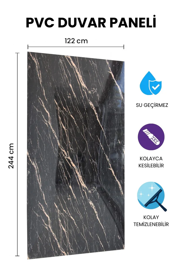 ROYAL GOLD LUXURY Mermer Desenli PVC Panel