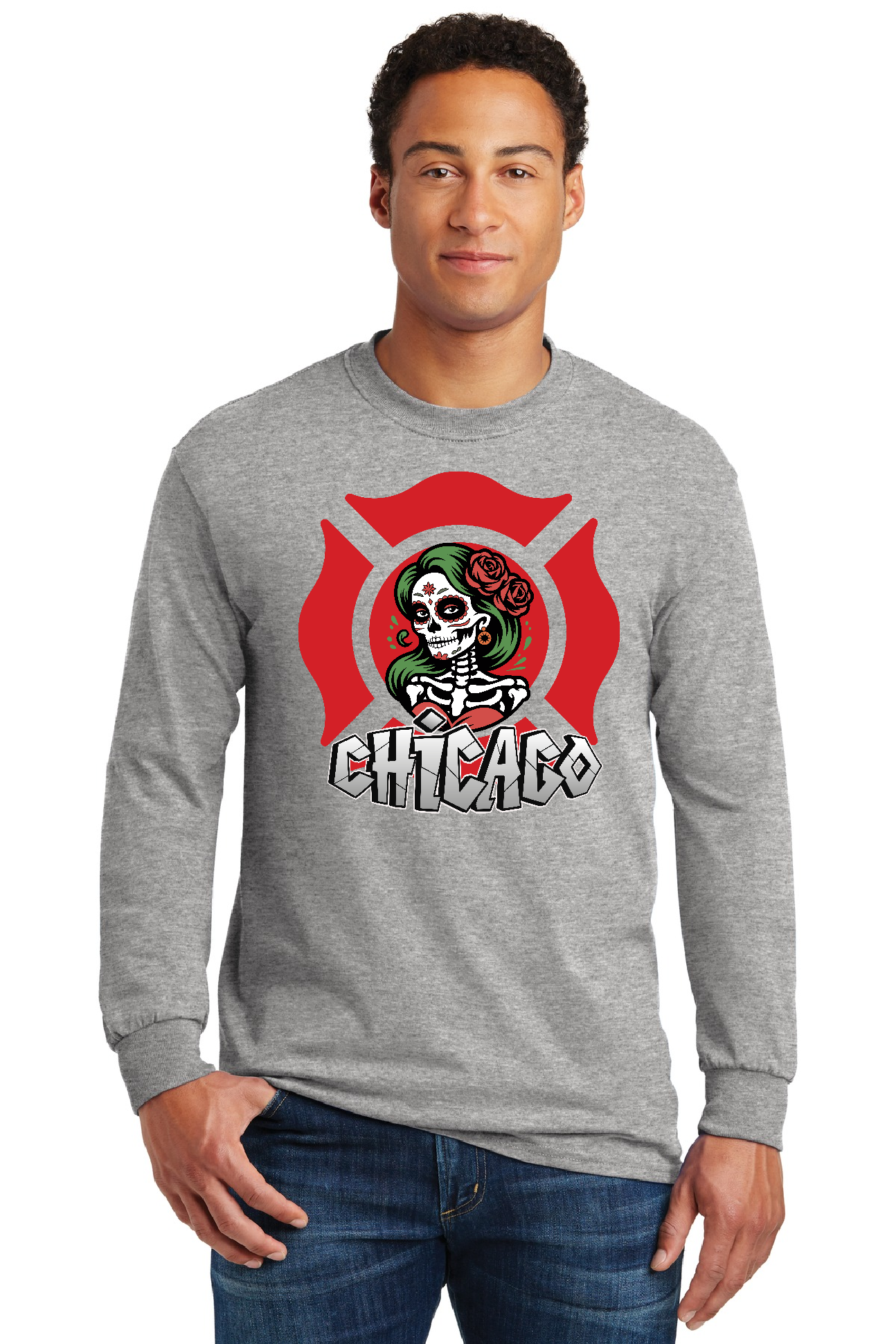 Chicago Skeleton Long Sleeve Shirt