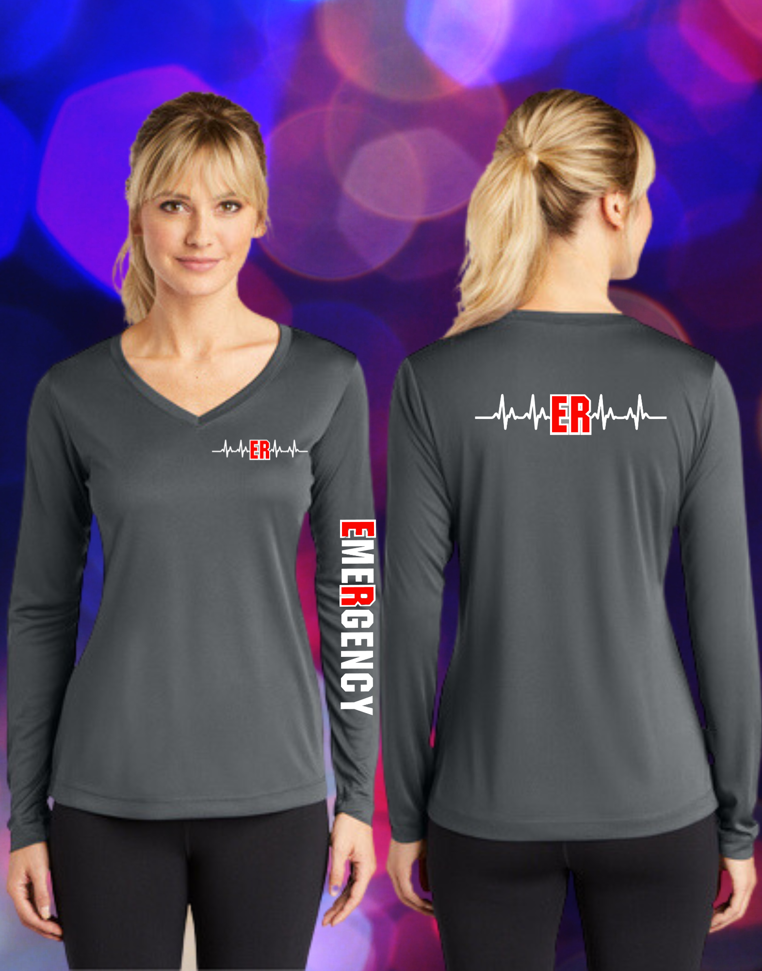 ER Emergency Medical Long Sleeve Shirt -Iron Gray LST353LS