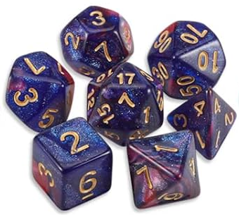 Space Shimmer Purple Red Dice
