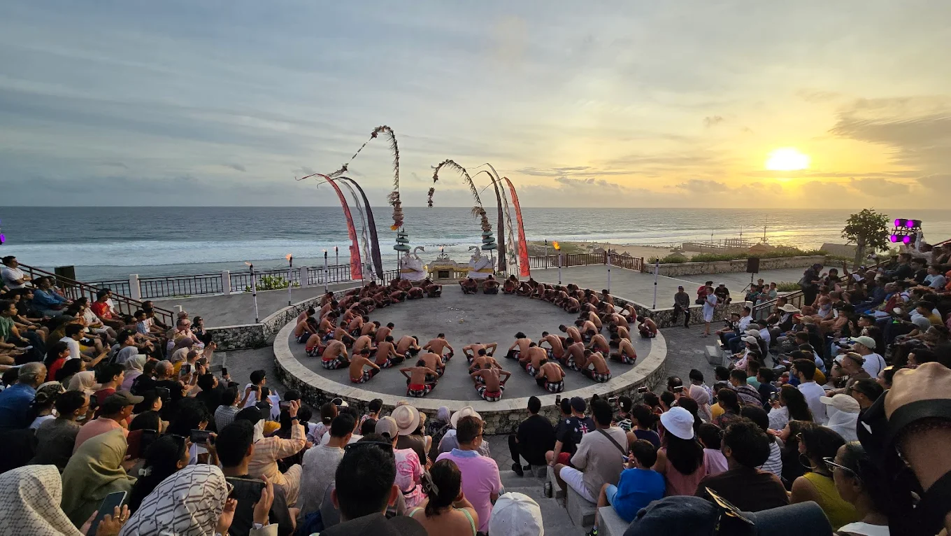 Uluwatu Tample, Popular Beaches ,Kecak & Fire Dance, Dinner at Jimbaran Seafood Restaurant
