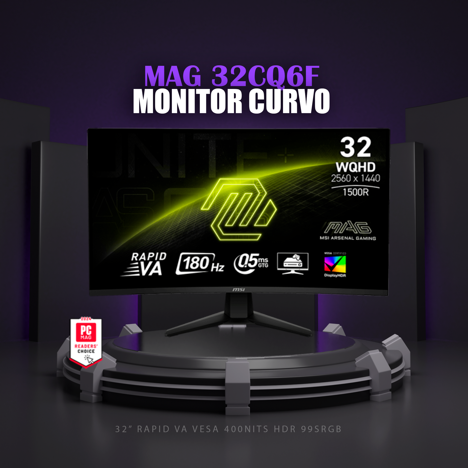MAG 32CQ6F Monitor Curvo