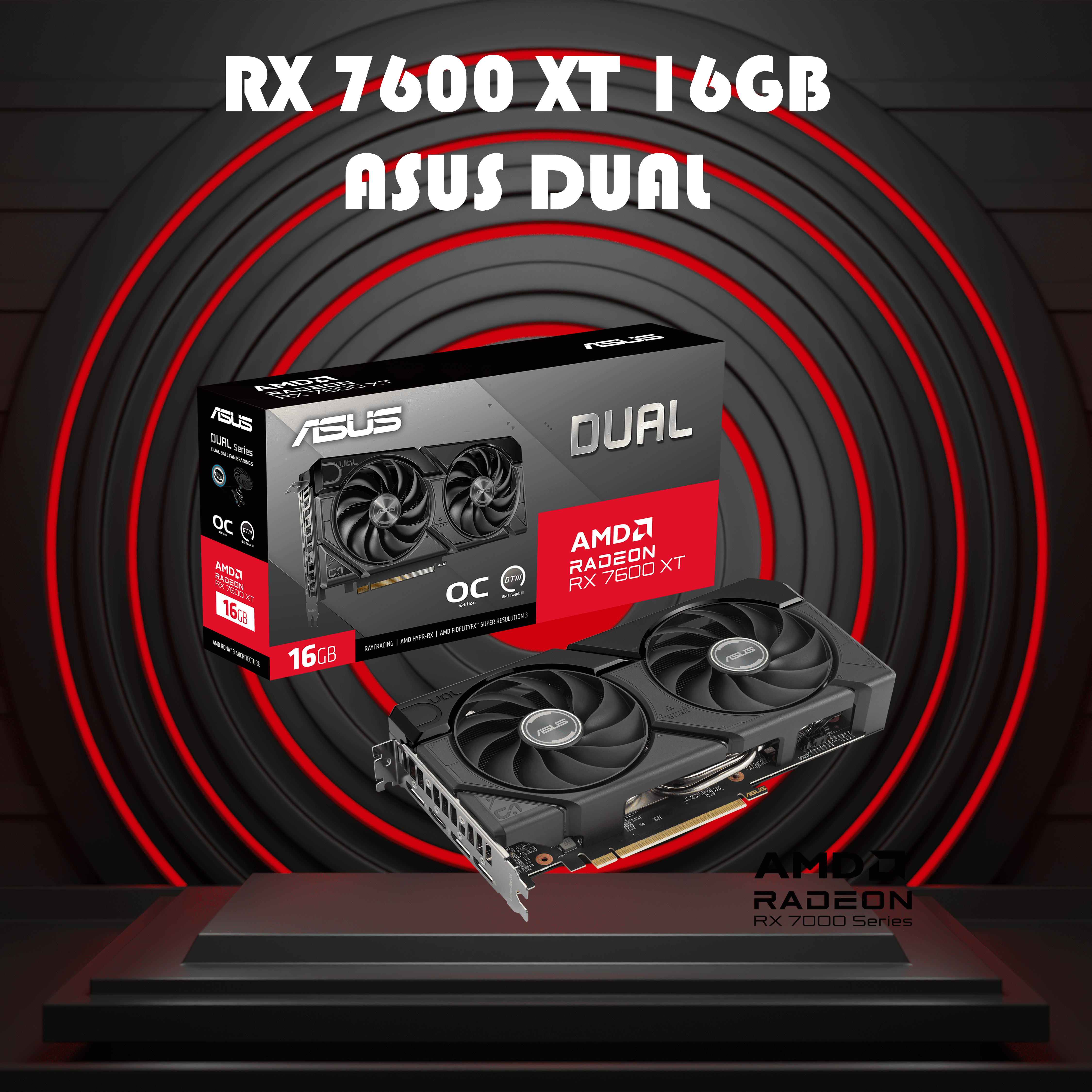 RX 7600 XT 16GB ASUS Dual
