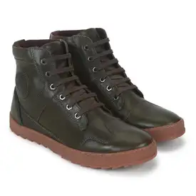 Men's High Top Leather Sneakers