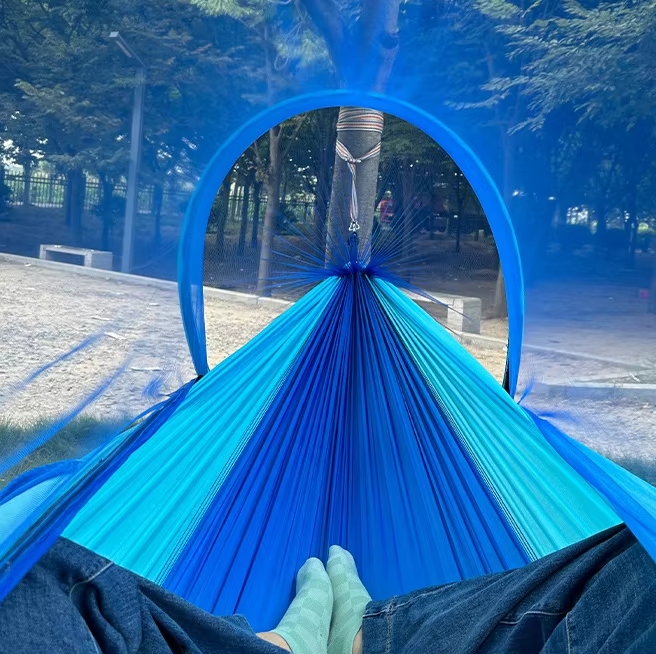 Hanging Hammock With Mosquito Net