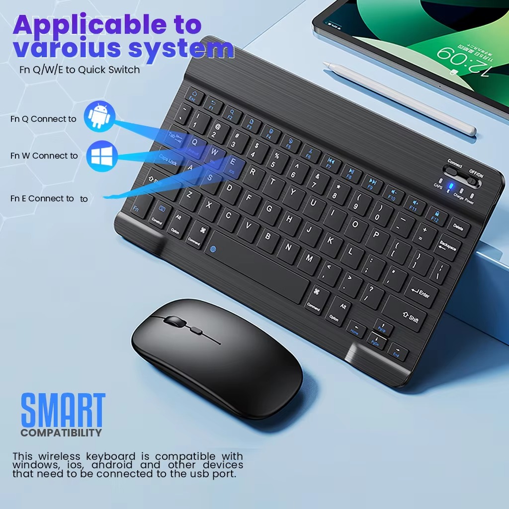 Slim Bluetooth Keyboard With Mouse
