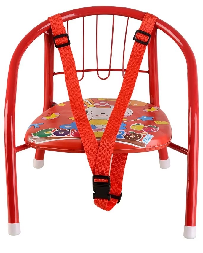 Metal Baby Chair Kids Low Chairs with Safety Belt 