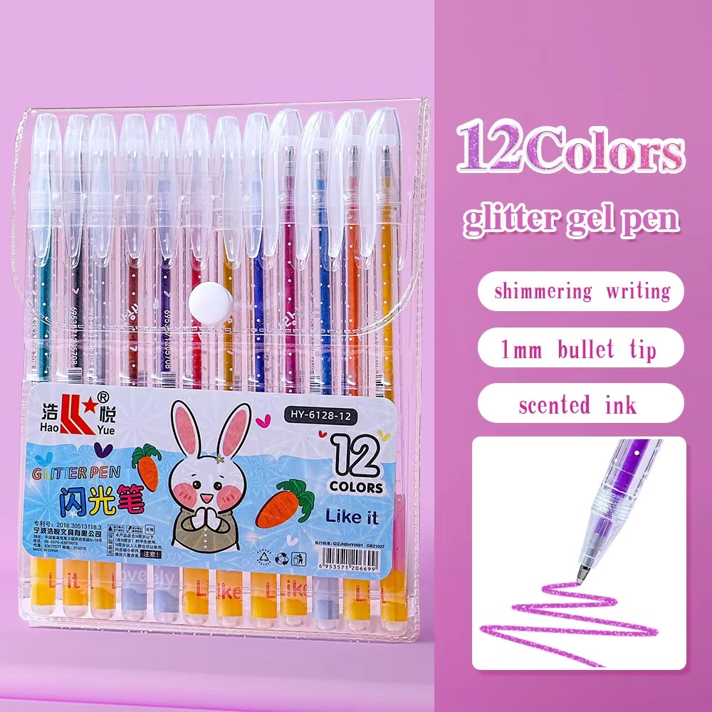12 Color Glitter Pens