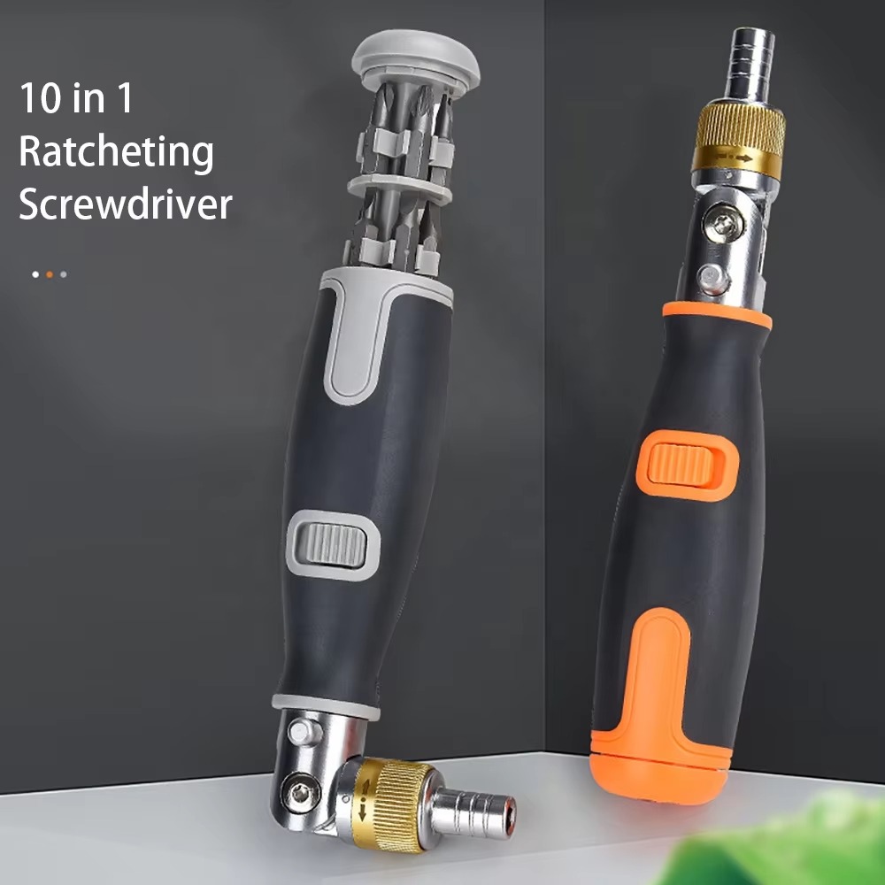 10 in 1 Multi-Angle Ratchet Screwdrivers