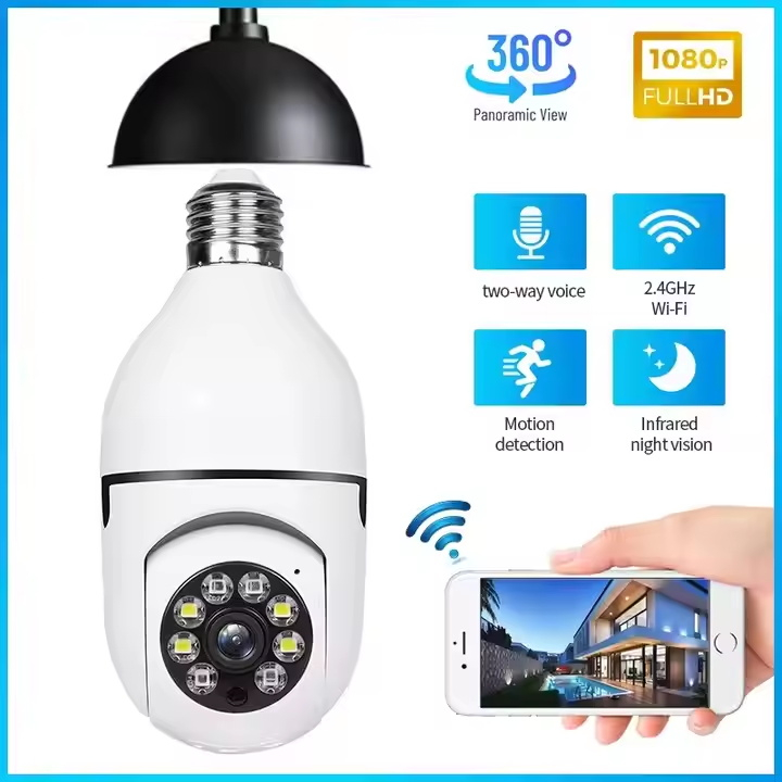 360° wireless Bulb Security Camera