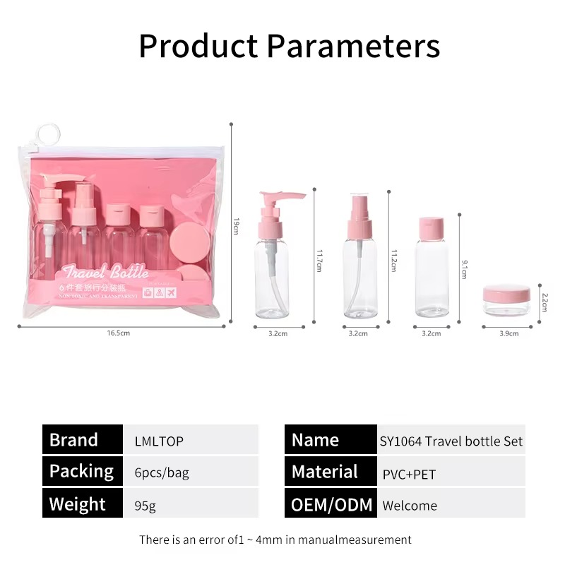 5 Pcs Travel Bottle Set
