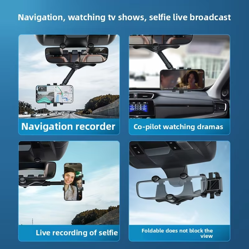 360 Car Rearview Mirror Phone Holder