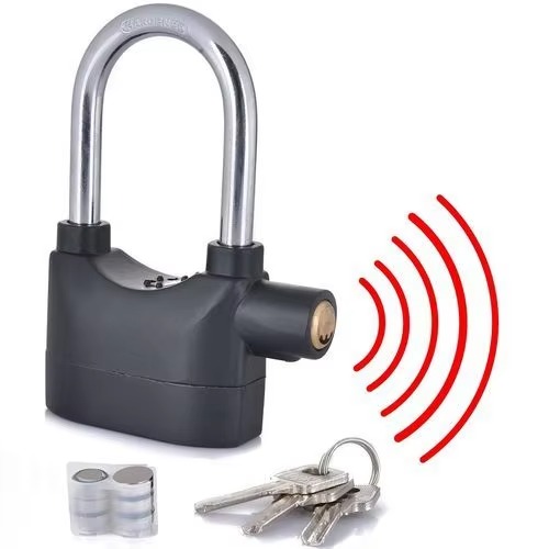 Alarm Padlock Anti-theft Heavy Duty Key Padlock