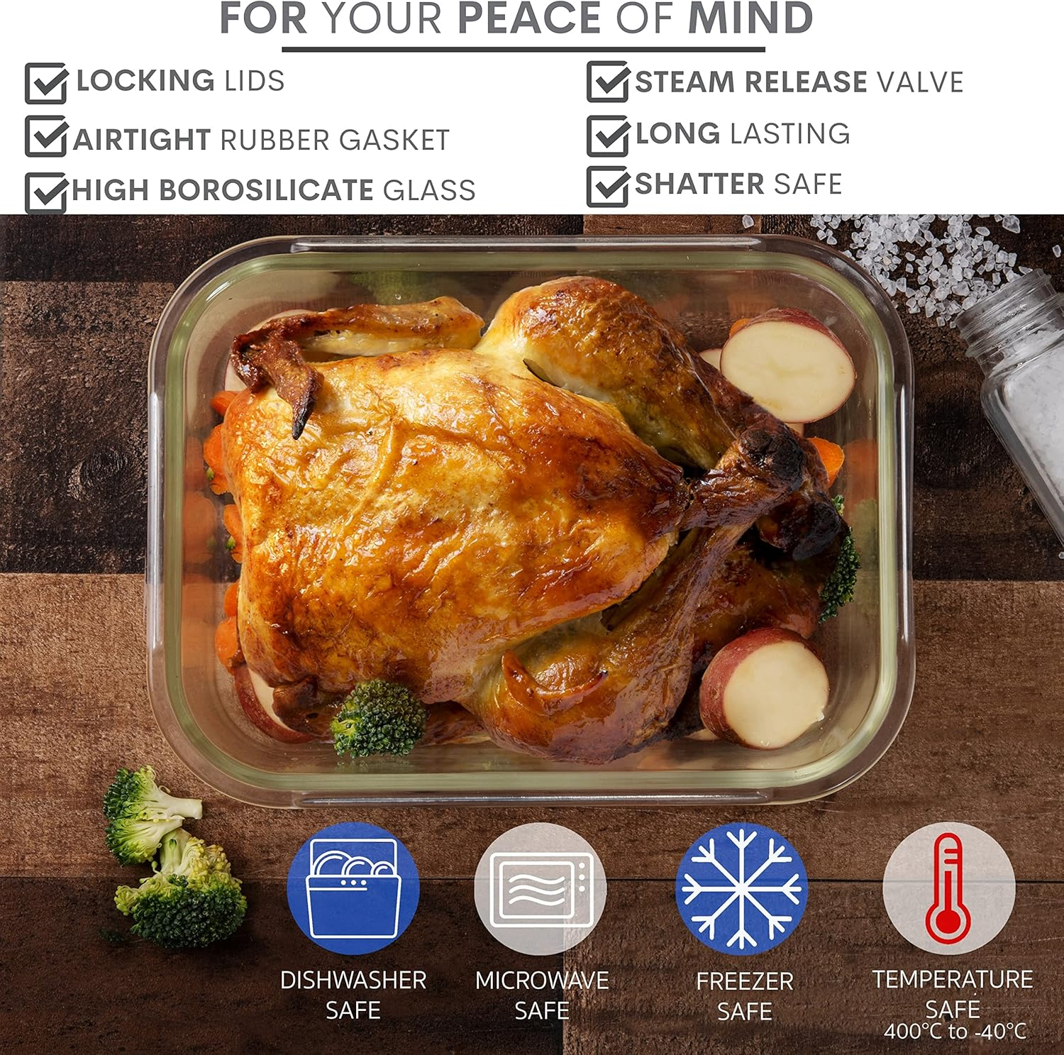 borosilicate glass baking tray 