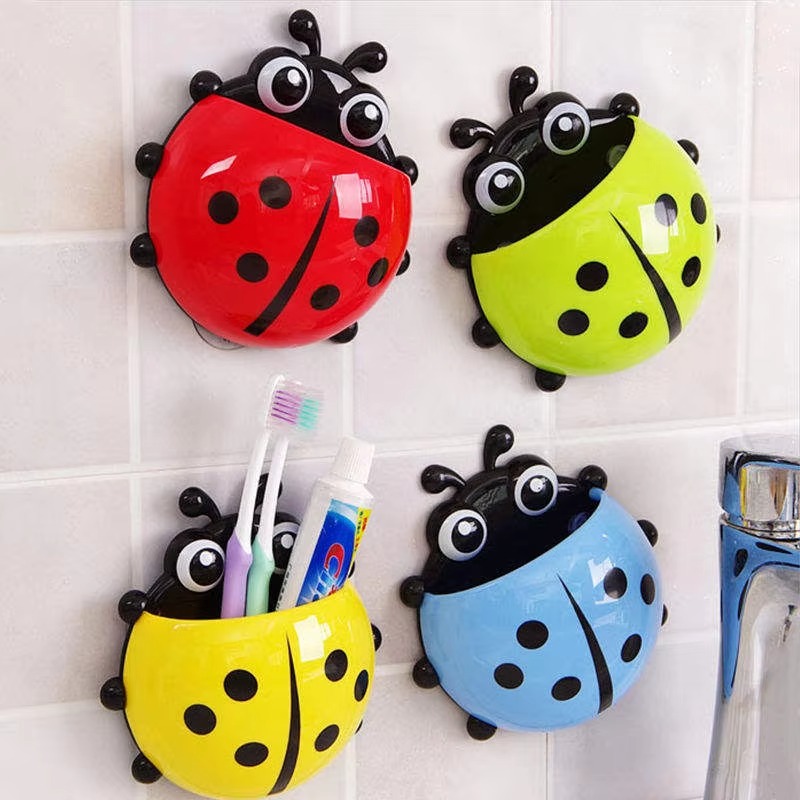 Toothbrush Holder Cute Ladybug Shape Suction