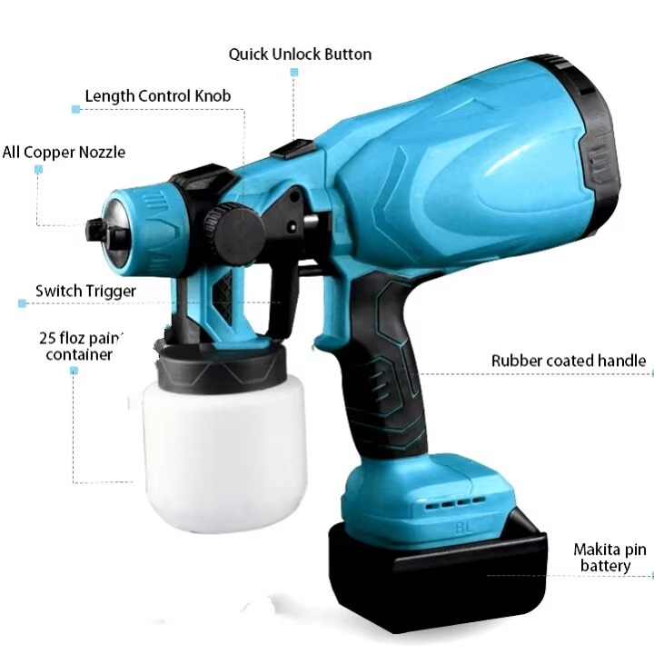 HIGH POWERFUL WIRELESS PAINT SPRAY GUN
