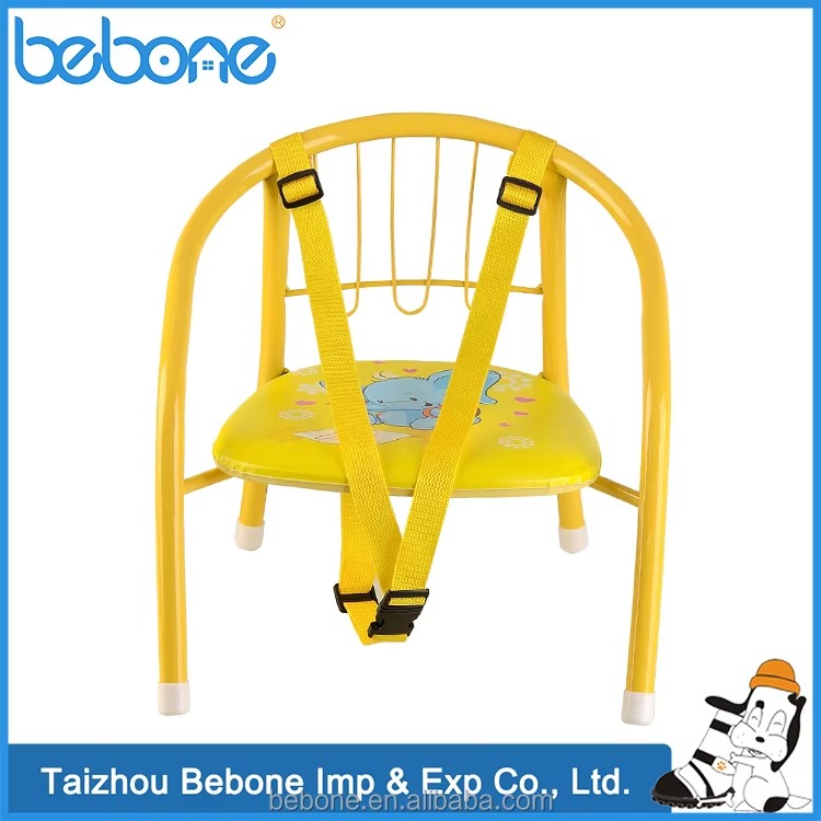 Metal Baby Chair Kids Low Chairs with Safety Belt 