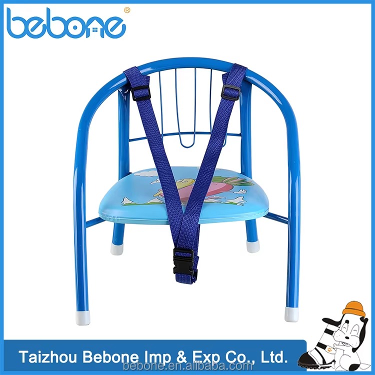 Metal Baby Chair Kids Low Chairs with Safety Belt 