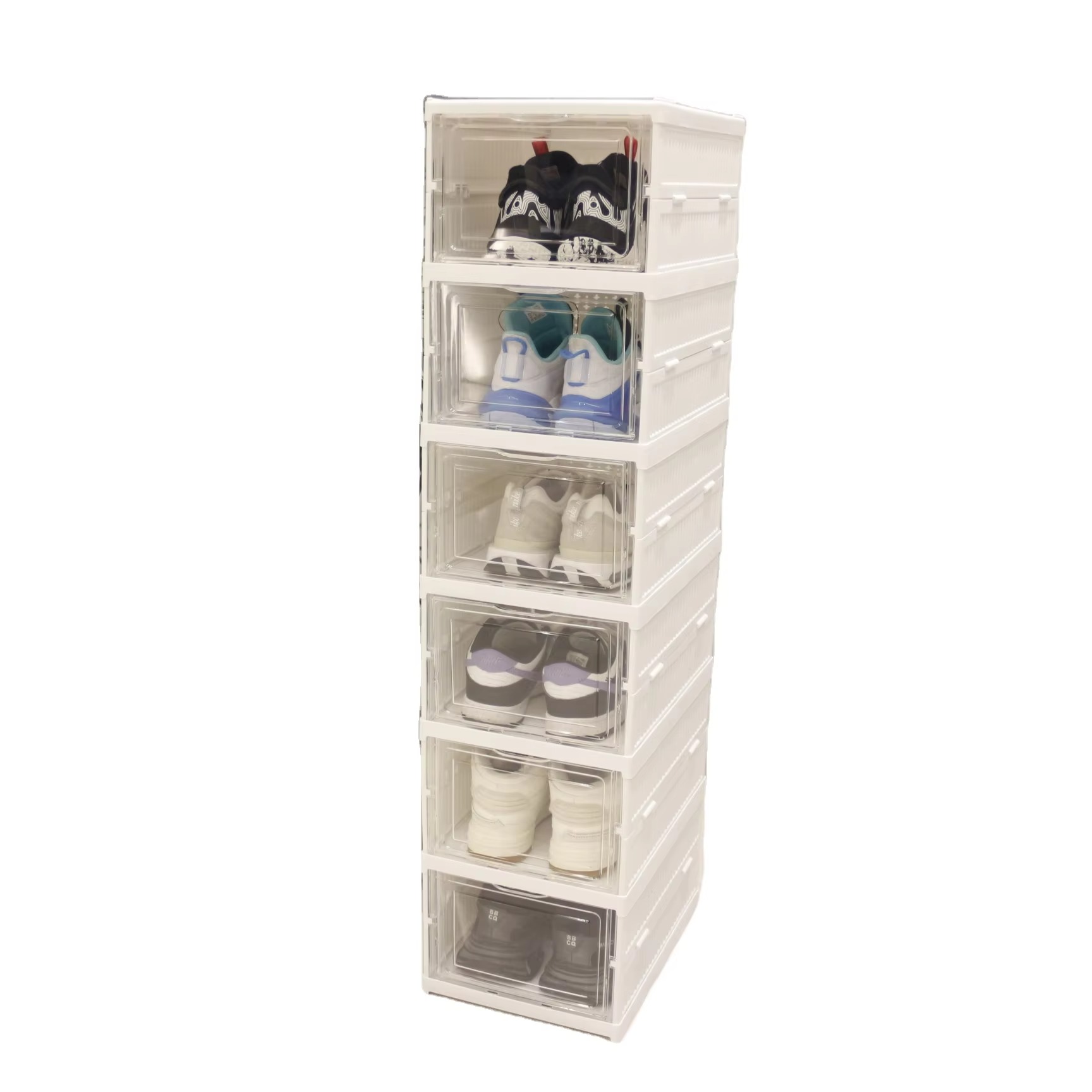 Plastic 6pcs shoe box set