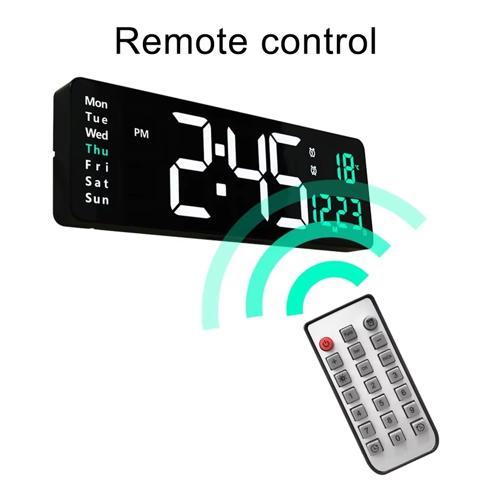LED Display Digital Wall Clock