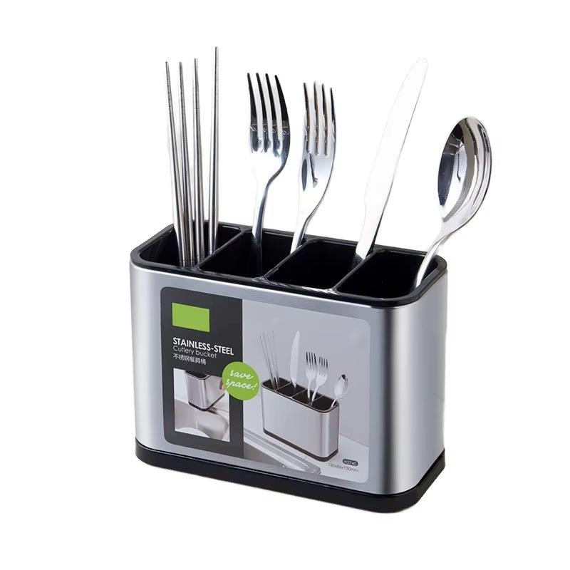 STAINLESS STEEL KITCHEN DRAIN CUTLERY HOLDER 