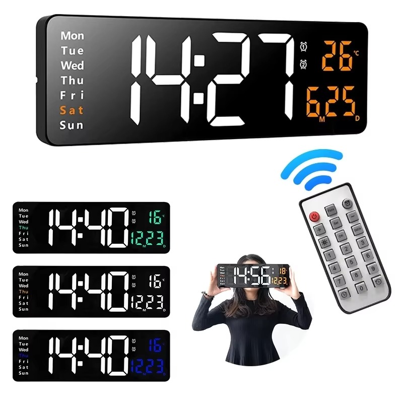 LED Display Digital Wall Clock