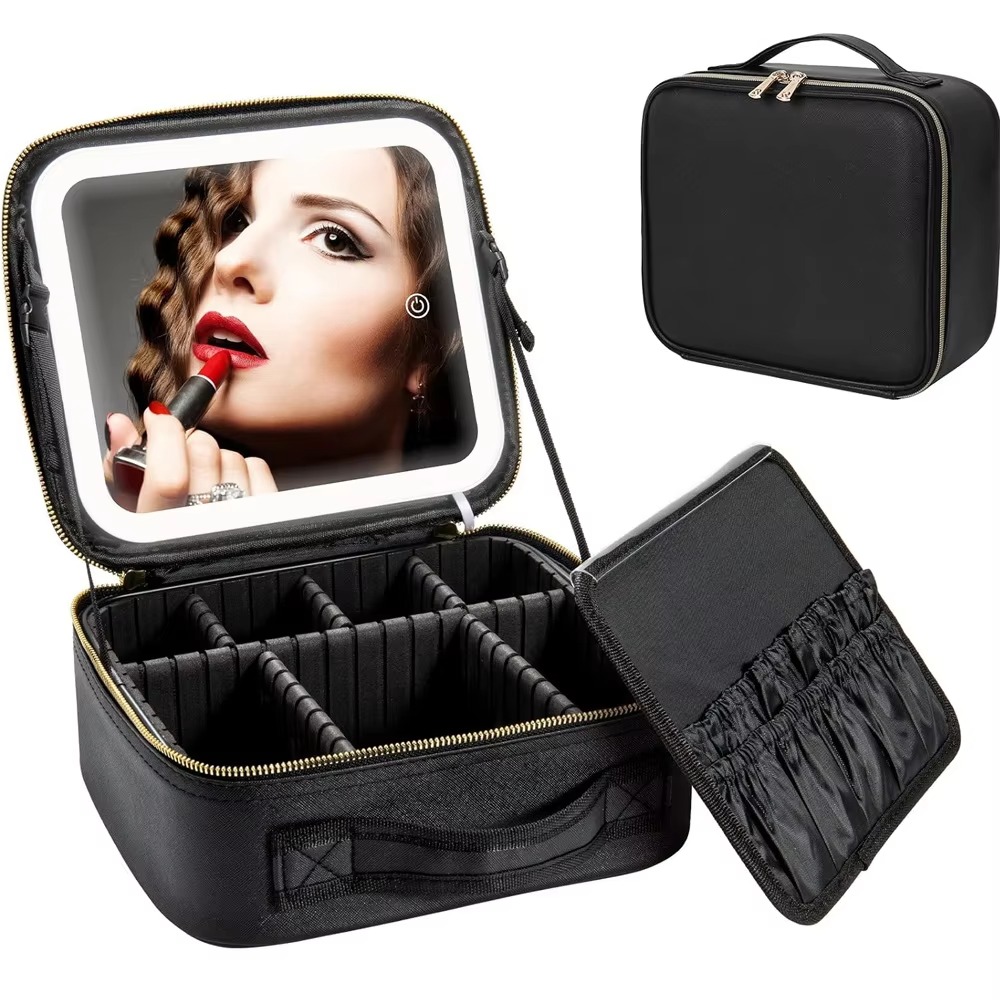 MAKEUP BAG WITH LED MIRROR