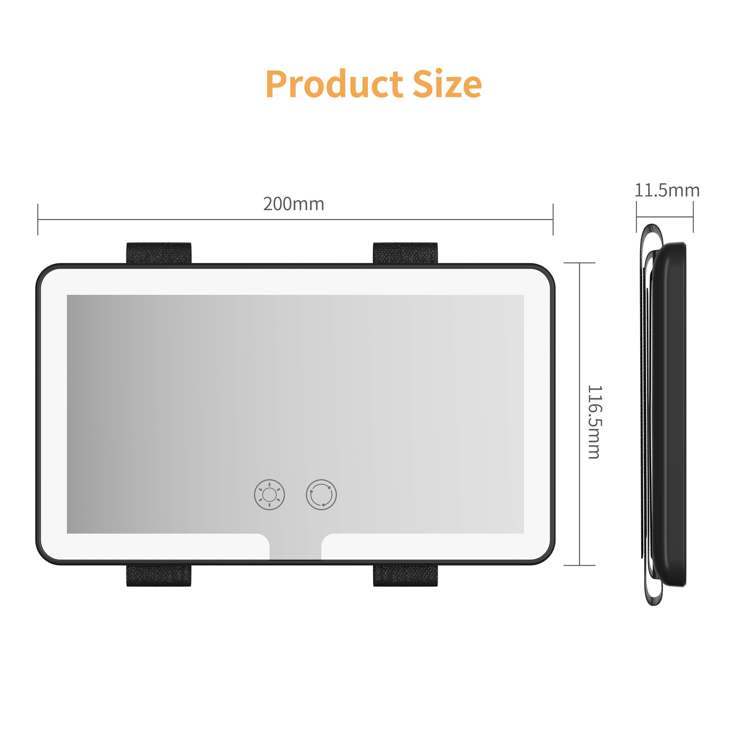 Car LED Makeup Mirror