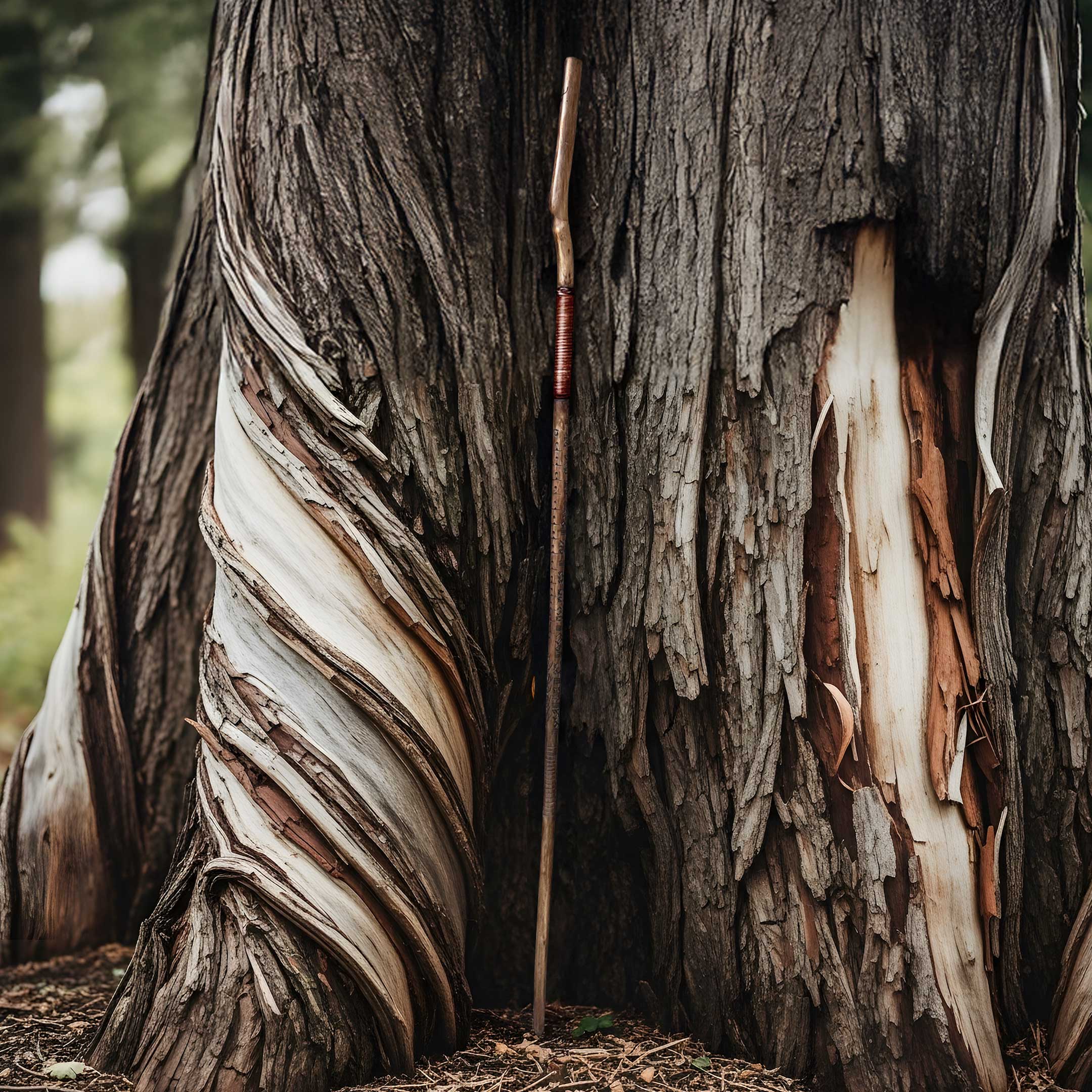 Bâton de pèlerin en châtaignier - taille L