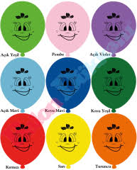 Balonevi Gülen Yüz Baskılı Balon  100 Adet