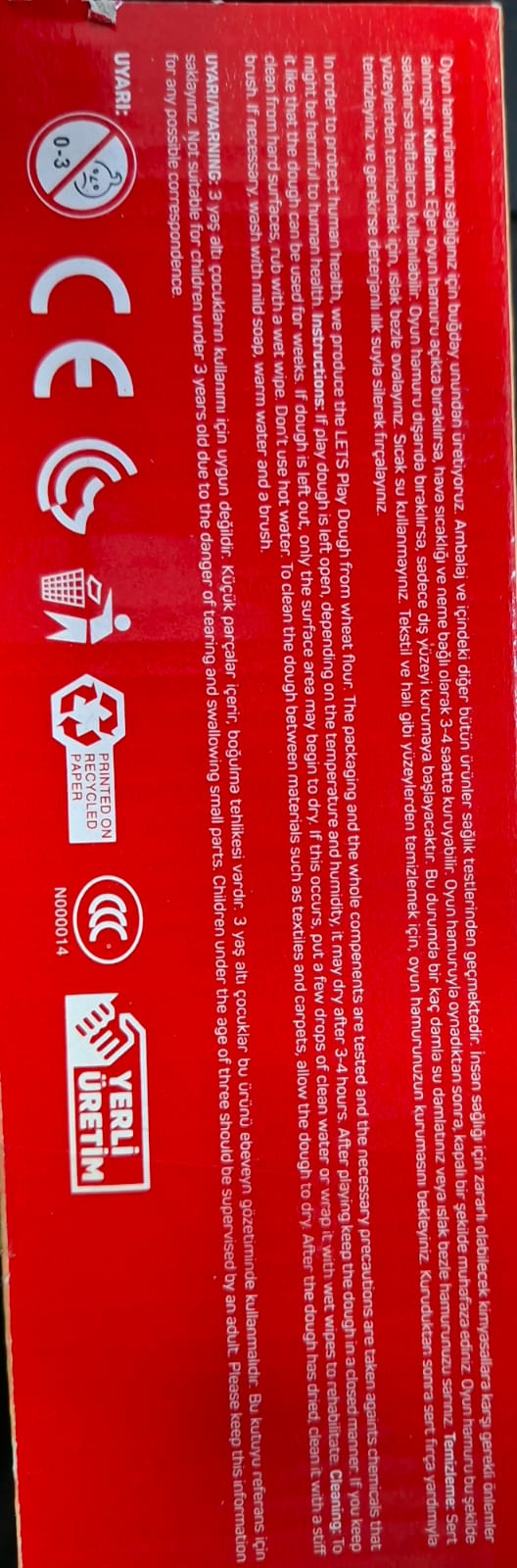 Lets 4 Renk Oyun Hamuru 460 Gr 