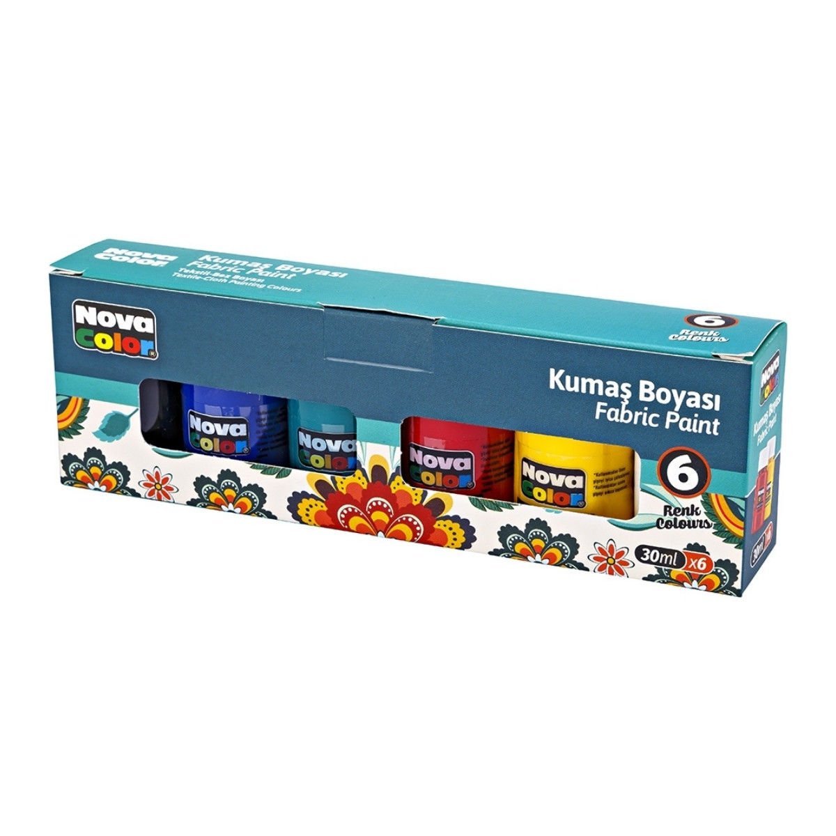 nova color Ezg - Kumaş Boyası Nc 6 Renk X 30 Ml. Set